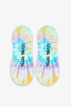 Living Royal Pastel Tie Dye Women's No Show Socks -Scrubs Wear Store LRTIEDYE 2