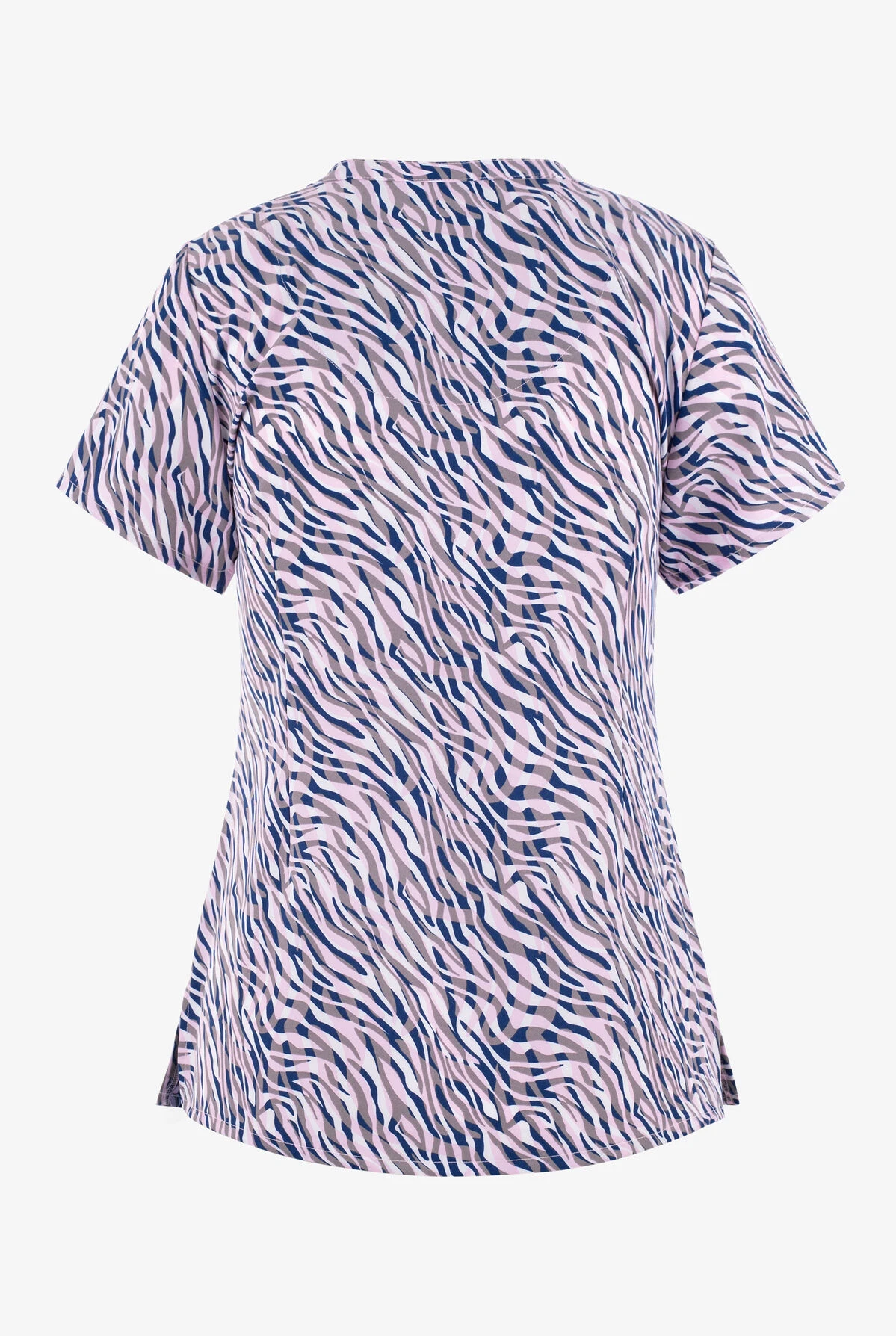 Maevn Animalia Animal Print Women's 3-Pocket STRETCH V-Neck Print Scrub Top 4 Maevn Animalia Animal Print Women's 3-Pocket STRETCH V-Neck Print Scrub Top - Image 2