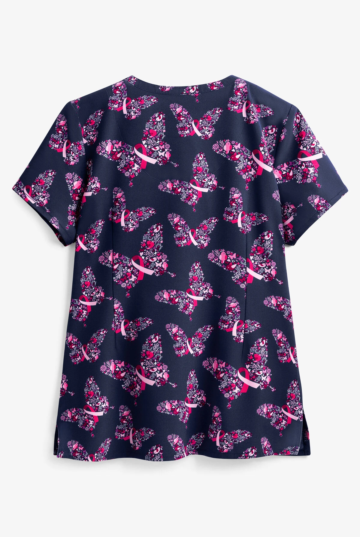 Maevn Graceful Strength Women's 3-Pocket V-Neck Print Scrub Top 4 Maevn Graceful Strength Women's 3-Pocket V-Neck Print Scrub Top - Image 2