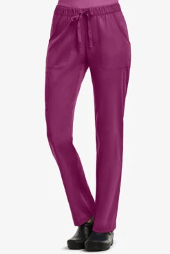 Maevn Matrix Women's 5-Pocket STRETCH Elastic Waist Drawstring Cargo Scrub Pants - Petite