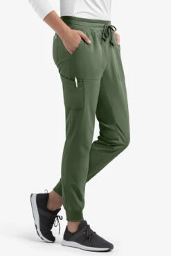 Maevn Matrix UA Exclusive Women's 5-Pocket STRETCH Jogger Scrub Pants -Scrubs Wear Store MA6502 OLIVE 5