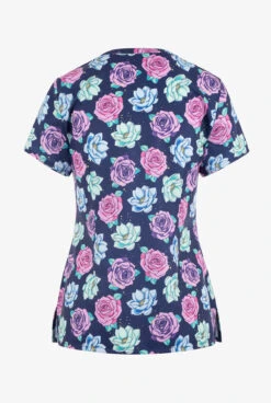 UA Exclusive Maevn Floral Best Buds Women's 3-Pocket V-Neck Print Scrub Top -Scrubs Wear Store MA9800BUD 2