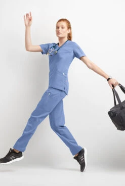 MOVEMENT By Butter-Soft Rigel Women's 9-Pocket Interior Drawstring STRETCH Scrub Pants -Scrubs Wear Store MBS243 CEIL 4