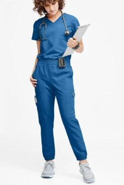 Movement By Butter-Soft Cephei Women's 11-Pocket Jogger Scrub Pants -Scrubs Wear Store MBS395 ROYAL 4 HV