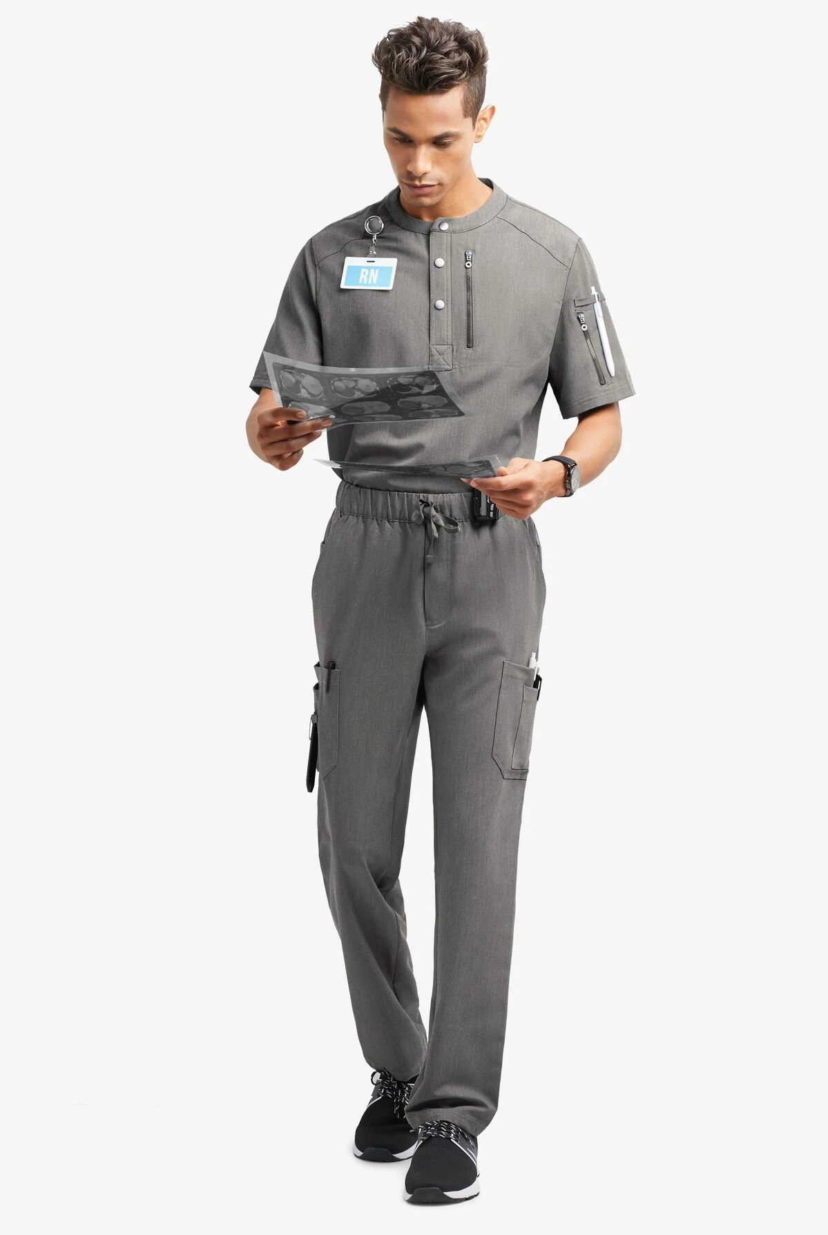 MOVEMENT By Butter-Soft Hadar Men's 9-Pocket Cargo STRETCH Scrub Pants 4 MOVEMENT By Butter-Soft Hadar Men's 9-Pocket Cargo STRETCH Scrub Pants - Image 2