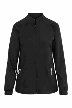 Med Couture Touch Women's 4-Pocket STRETCH Raglan Sleeve Zip Front Scrub Jacket