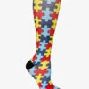 Prestige Autism Awareness Women's 15-20 MmHg Moderate Compression Socks 2 Prestige Autism Awareness Women's 15-20 MmHg Moderate Compression Socks -Scrubs Wear Store PR387AUT 1