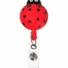Prestige Deluxe Retracteze™ Lady Bug Button Snap ID Badge Holder -Scrubs Wear Store PRS14BUG 1
