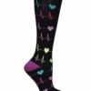 Think Medical Heart EKG Premium Women's 10-14 MmHg Light Compression Socks