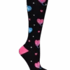 Think Medical Stethoscopes And Hearts Women's 10-14 MmHg Wide Light Compression Socks -Scrubs Wear Store TH94788 1