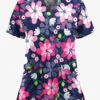 UA Butter-Soft STRETCH Fantasy Flora Navy Women's 2-Pocket V-Neck Printed Scrub Top -Scrubs Wear Store TS542FFNY 100523 1