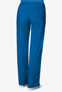 WonderWink WonderFLEX Faith Women's 6-Pocket STRETCH Cotton Rich Boot Cut Cargo Scrub Pants -Scrubs Wear Store W5108 ROYGA 4