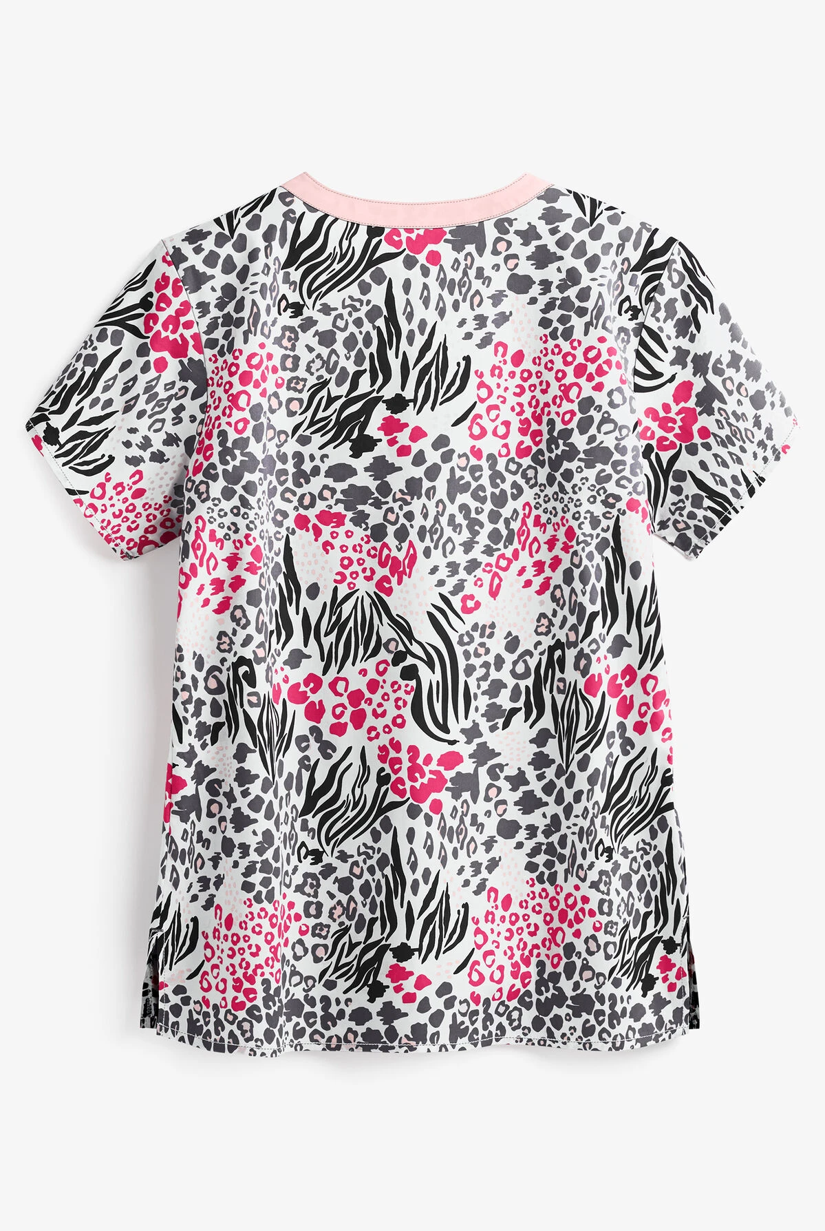 WonderWink WonderFLEX Verity One Love Women's 4-Pocket STRETCH V-Neck Print Scrub Top 4 WonderWink WonderFLEX Verity One Love Women's 4-Pocket STRETCH V-Neck Print Scrub Top - Image 2
