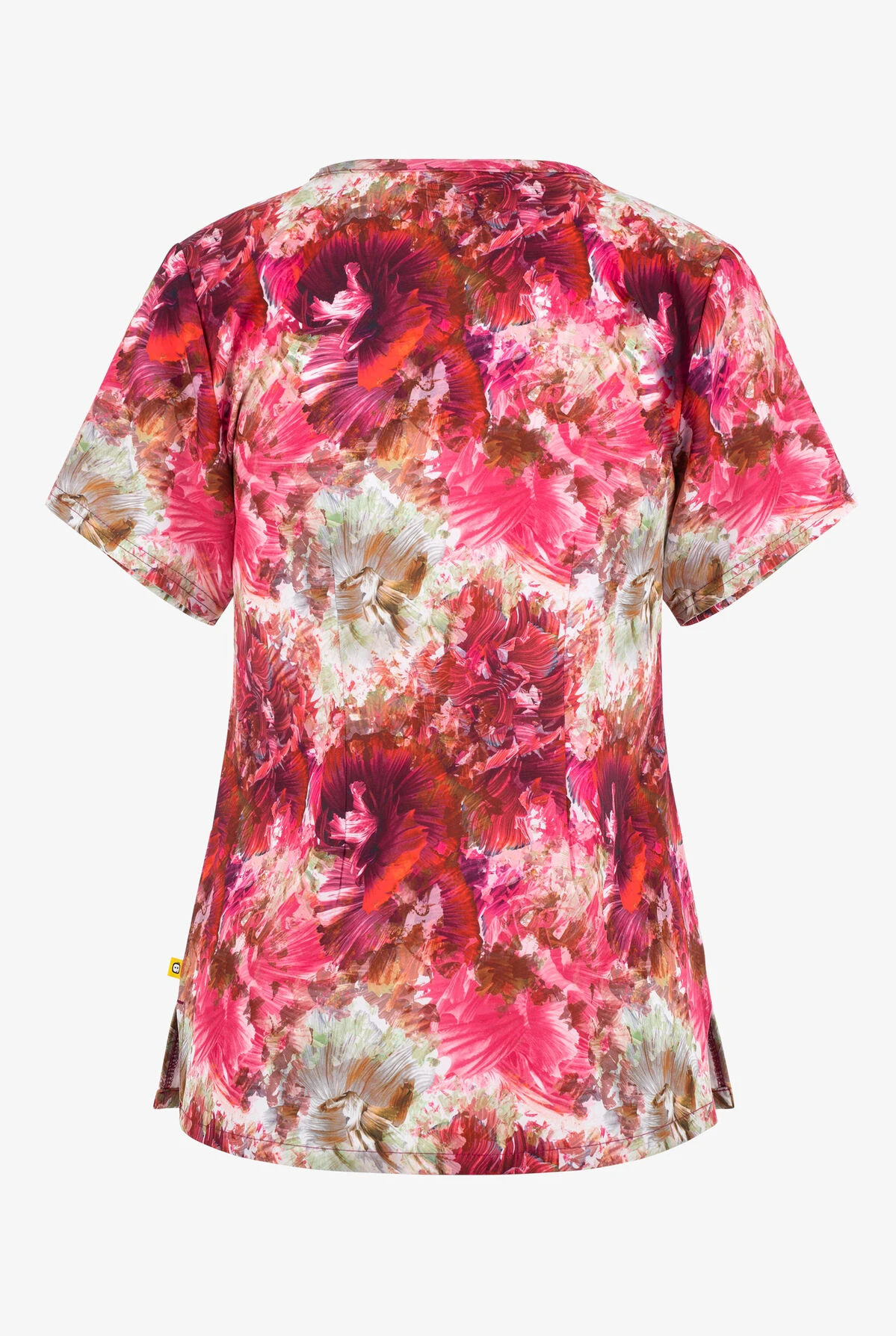 WonderWink Phoenix Tie Dye Women's 3-Pocket STRETCH V-Neck Print Scrub Top 4 WonderWink Phoenix Tie Dye Women's 3-Pocket STRETCH V-Neck Print Scrub Top - Image 2