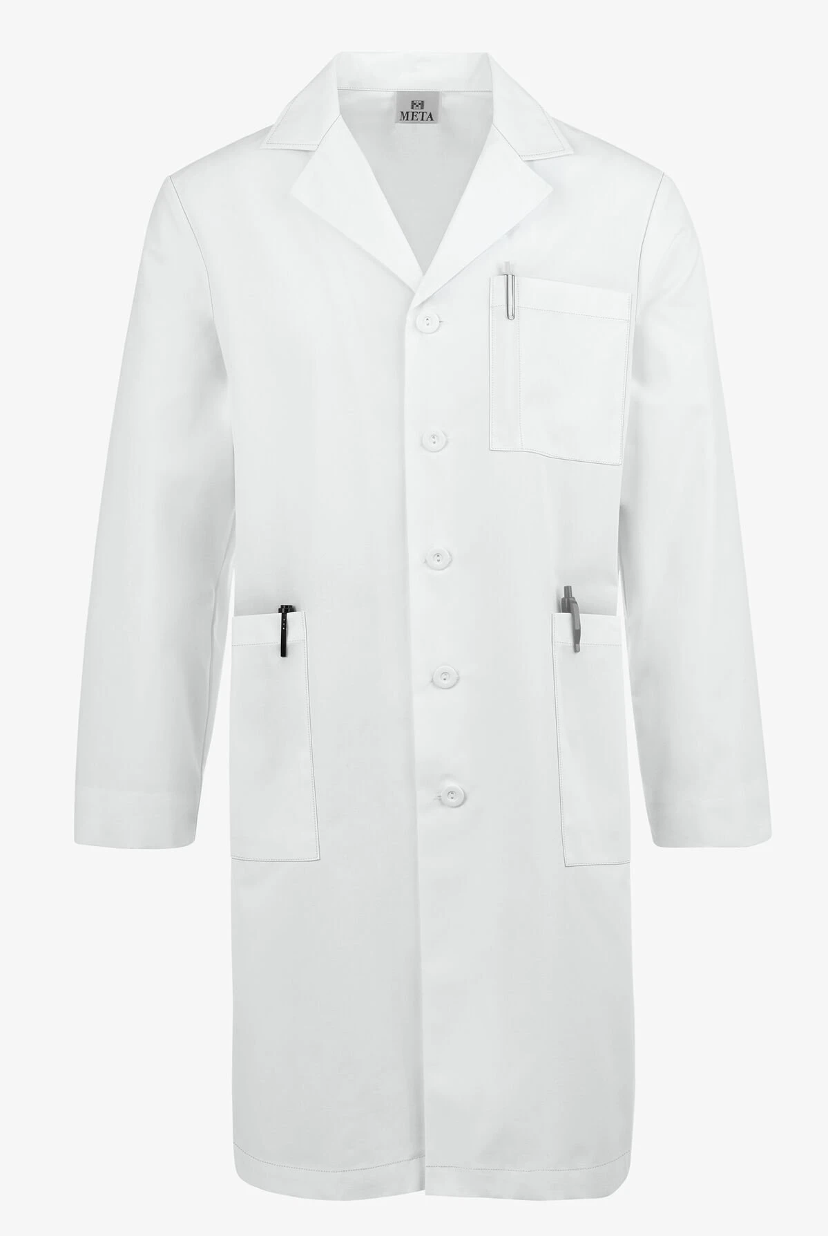 White Swan Meta Men's 40" 5-Pocket Lab Coat 3 White Swan Meta Men's 40" 5-Pocket Lab Coat