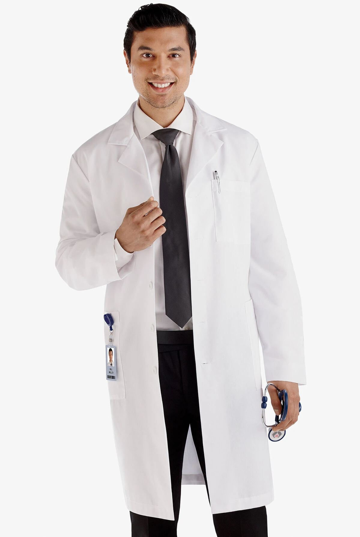 White Swan Meta Men's 40" 5-Pocket Lab Coat 4 White Swan Meta Men's 40" 5-Pocket Lab Coat - Image 2
